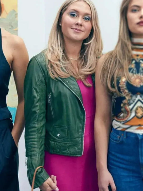 Barracuda Queens 2023 Mia Thorstensson Green Leather Jacket