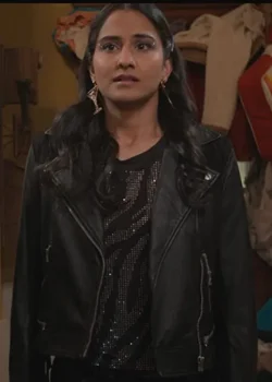 Bela Malhotra The Sex Lives of College Girls Amrit Kaur Black Jacket