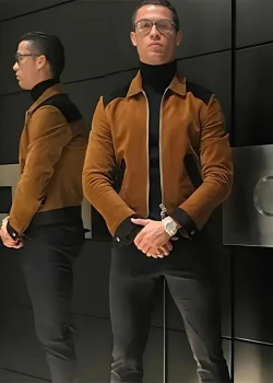 Cristiano Ronaldo Suede Brown Jacket