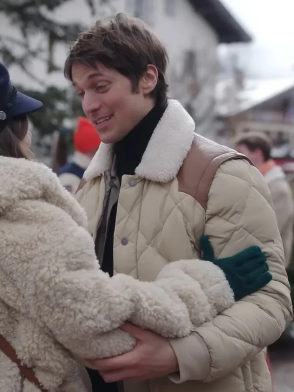 Gabriel Emily in Paris Tv Series Shearling Puffer Jacket