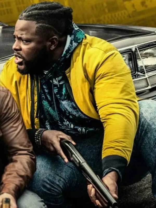 Winston Duke Spenser Confidential Yellow Bomber Jacket - Image 2