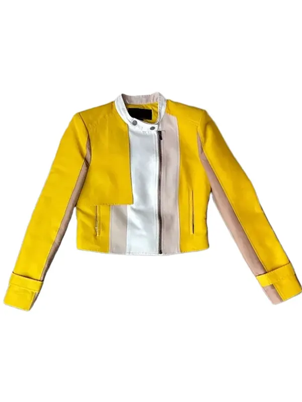 Joey Yung Ride On Yingzi Yellow Leather Jacket