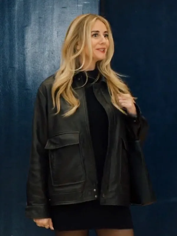Justine Lupe Nobody Wants This S01 Black Leather Jacket
