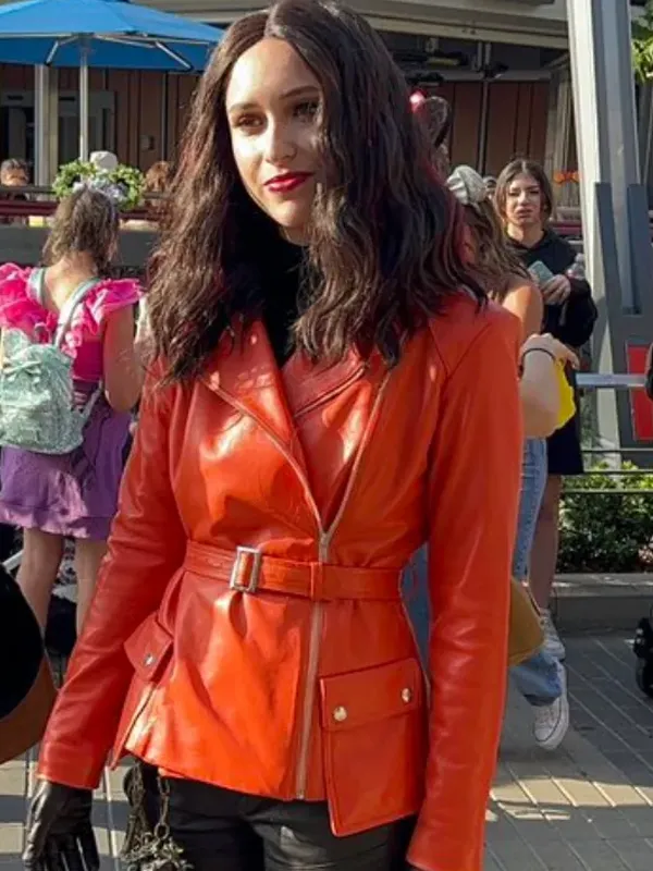 Werewolf by Night Movie Elsa Bloodstone Orange Leather Jacket - Image 2