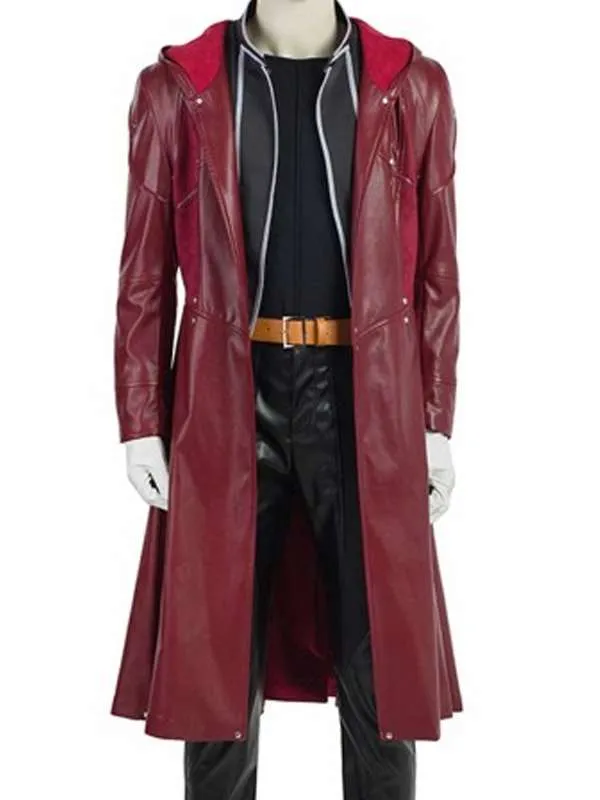 Metal Alchemist Edward Red Leather Costume Coat