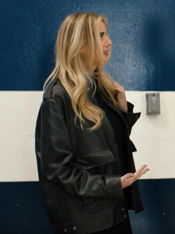 Justine Lupe Nobody Wants This S01 Black Leather Jacket - Image 2
