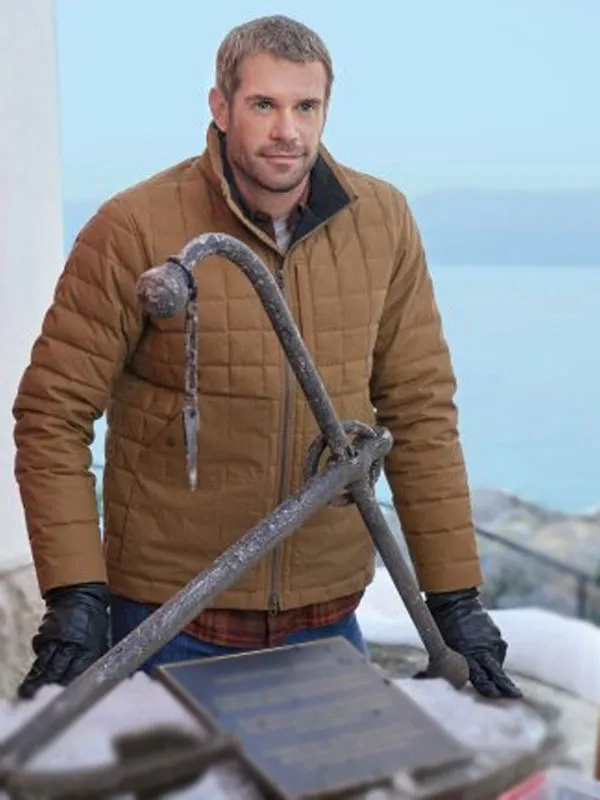 Navigating Christmas Stephen Huszar Brown Quilted Jacket