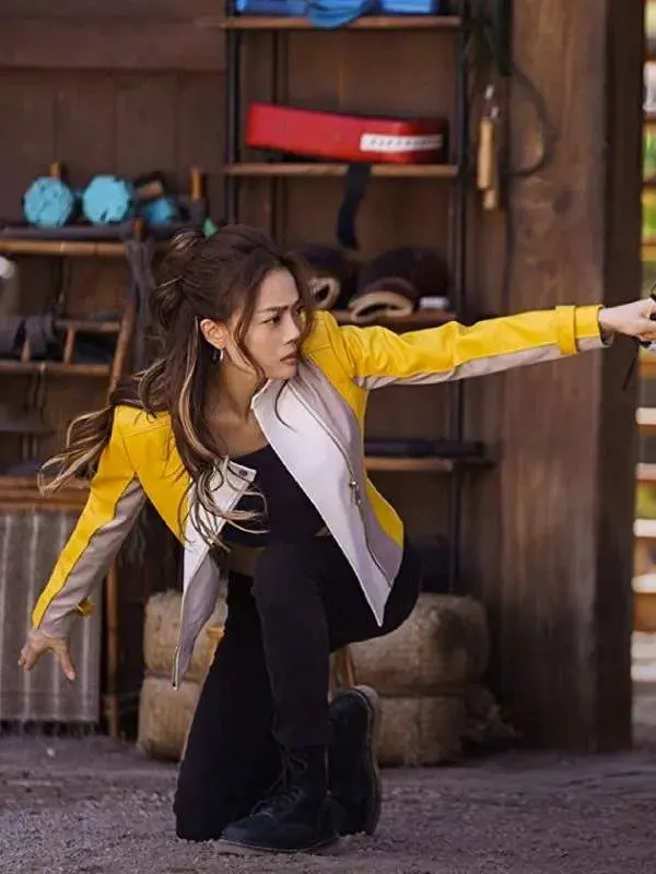 Joey Yung Ride On 2023 Yingzi Yellow Leather Jacket