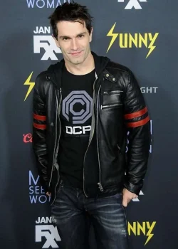 Sam Witwer Black Leather Jacket