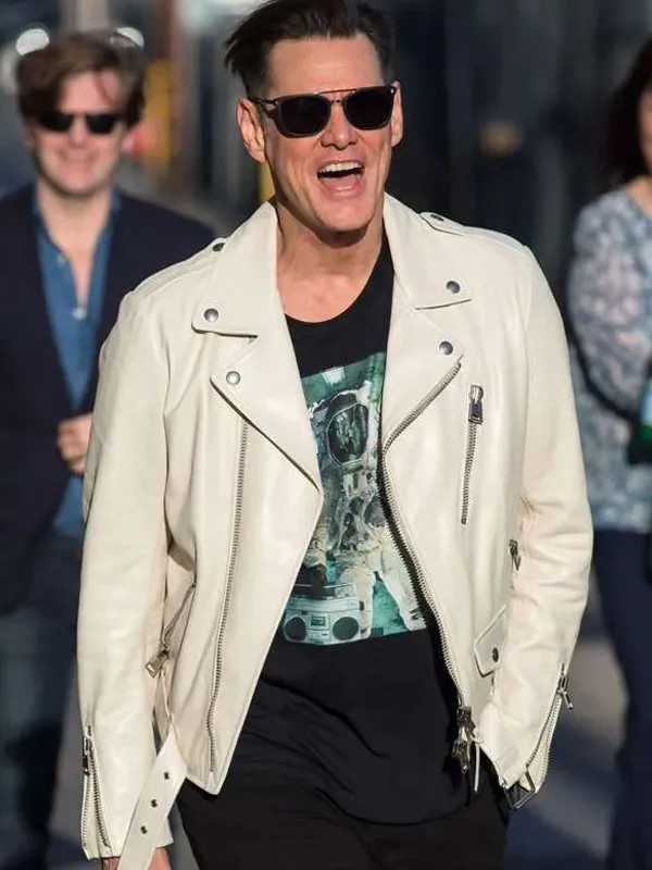 Street Style Jim Carrey White Jacket