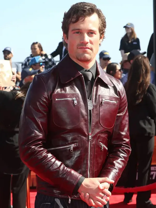 Top Gun Maverick Brigham Lennox Maroon Jacket