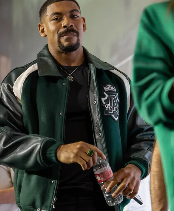 Shop San Diego Comic-Con 2026 Aaron Pierre Lantern Green Varsity Jacket