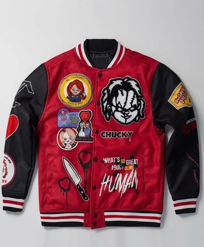 Halloween Chucky No More Mr Good Guy Varsity Jacket