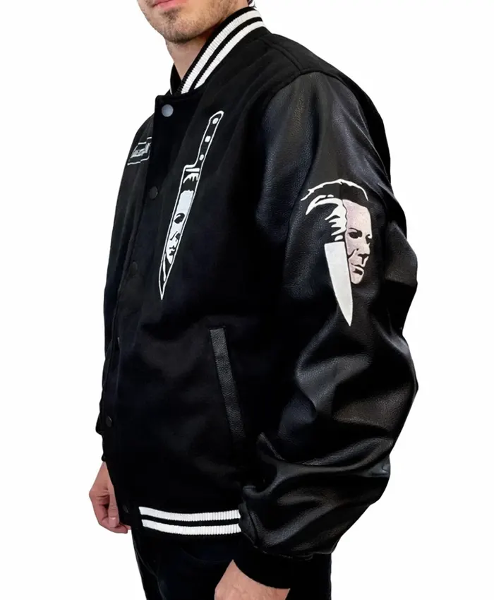 Halloween Michael Myers Black Varsity Jacket