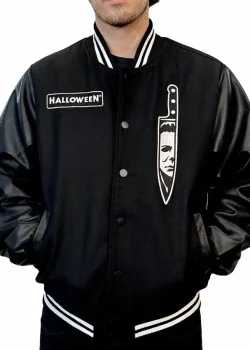 Halloween Michael Myers Black Varsity Jacket