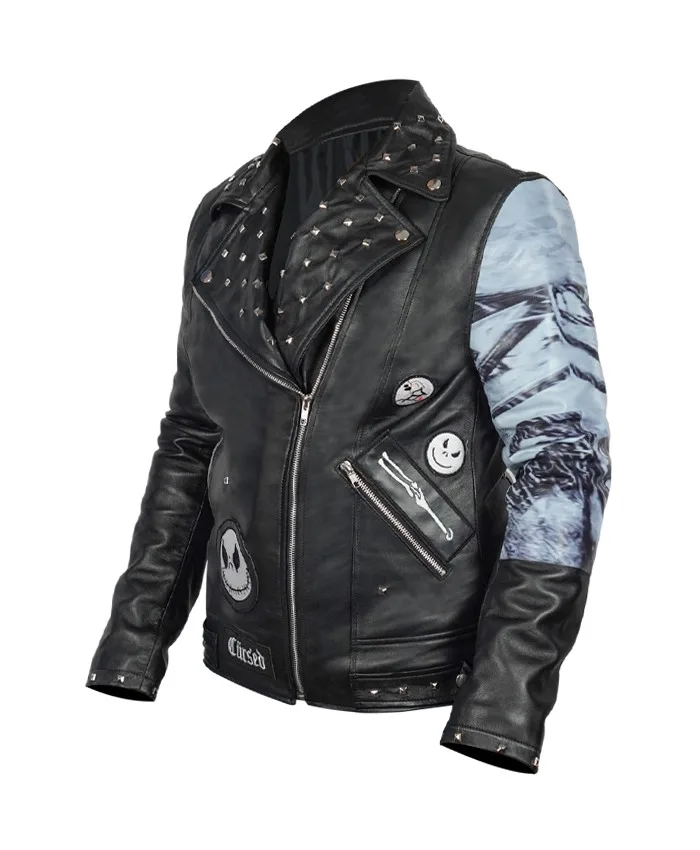 The Nightmare Before Christmas Studded Biker Jacket