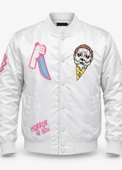 Ice Scream Halloween Satin Bomber Jacket