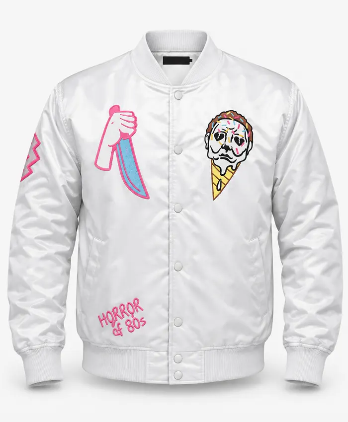 Halloween Ice Scream Satin Bomber Jacket
