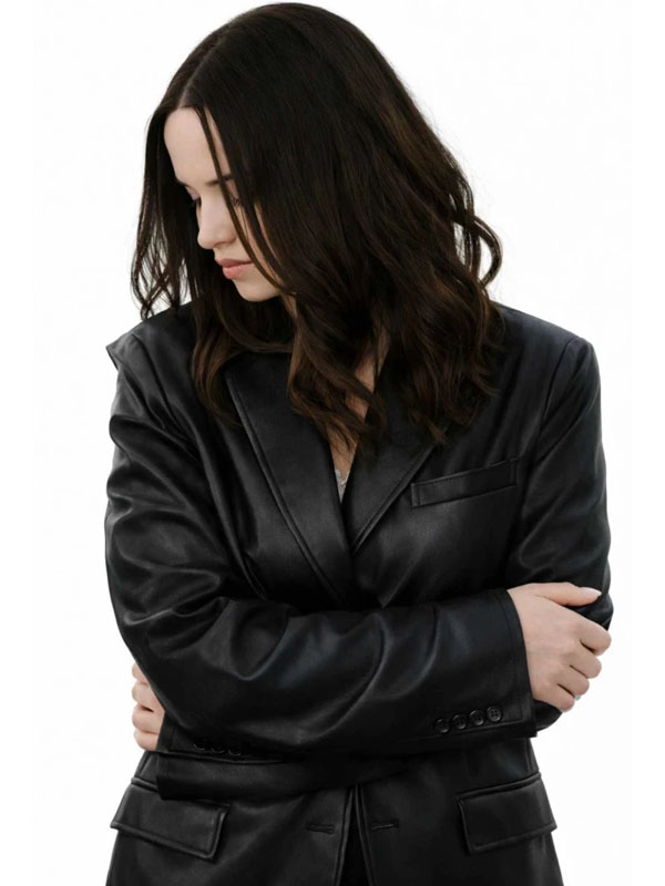 Dove Cameron 56 Days S01 Ciara Wyse Black Leather Blazer