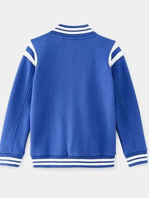 Street Fighter Andrew Koji Blue Varsity Jacket