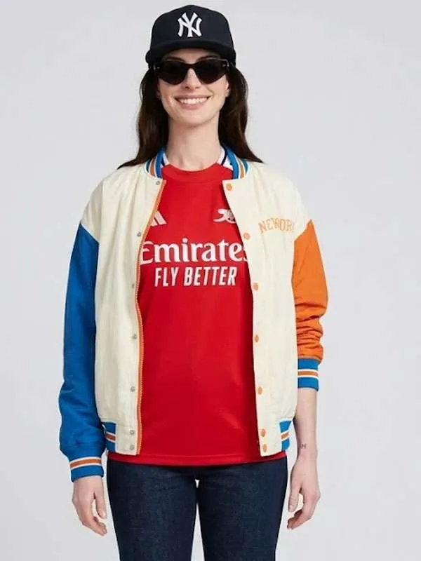 Anne Hathaway New York Knicks Varsity Bomber Jacket