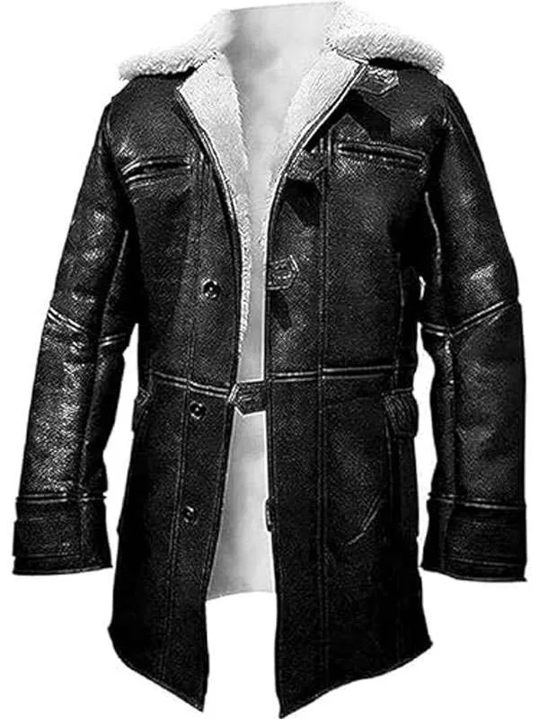 The Dark Knight Rises Bane Black Leather Coat
