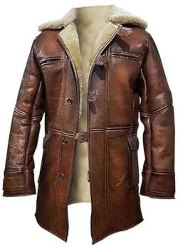 Bane Coat of Batman Dark Knight in Real Leather