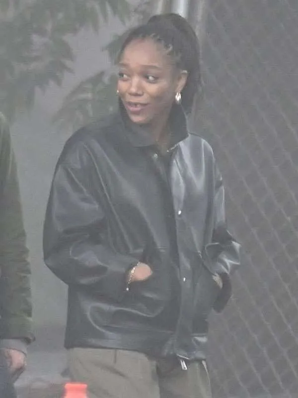 Clayface 2026 Caitlin Bates Black Leather Jacket