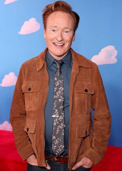Conan O Brien Toy Story 5 Premiere Suede Leather Jacket