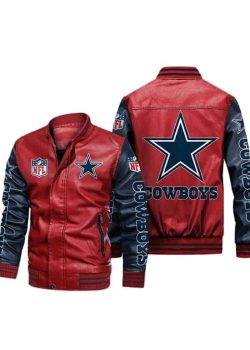 Dallas Cowboys Red Leather Jacket