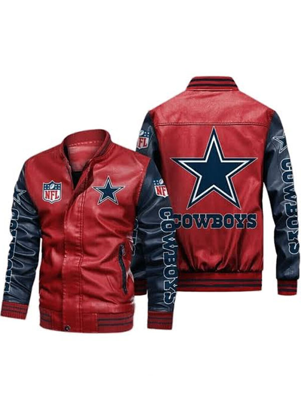 Shop NFL Dallas Cowboys Red Leather Jacket