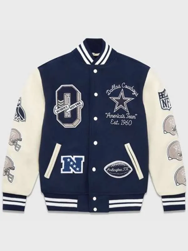 Shop Dallas Cowboys Letterman Blue and White Jacket