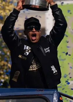 Dave Roberts Dodgers Black Varsity Jacket