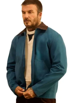 David Beckham 2026 Blue Cotton Jacket