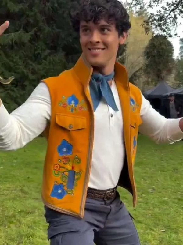 Alexandro Byrd Descendants Wicked Wonderland 2026 Luis Madrigal Mustard Suede Leather Vest