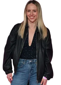 Finding Emily 2026 Emily Rennie Black Leather Jacket