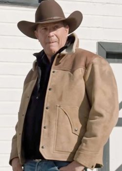 John Dutton Brown Shearling Leather Jacket