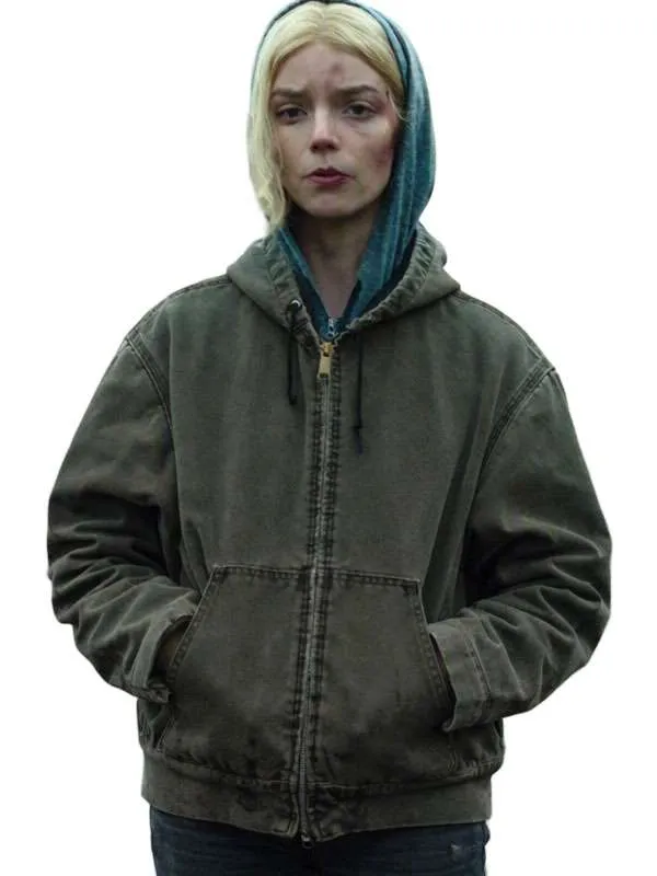 Anya Taylor-Joy Lucky 2026 Luciana Armstrong Green Hooded Bomber Jacket