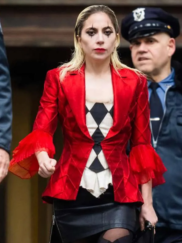 Lady Gaga Movie Joker Folie à Deux Lee Quinzel Red Blazer