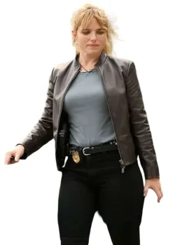 NCIS NY 2026 Jacqueline Byers Brown Leather Jacket
