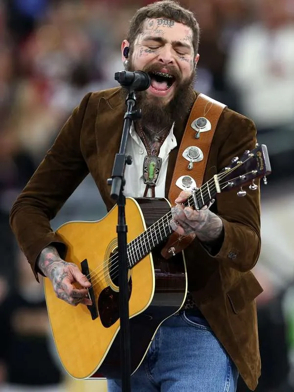 NFL Super Bowl LVIII Post Malone Brown Blazer Coat