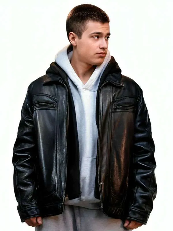 Charlie Mann Power: Origins S01 Tommy Black Leather Jacket