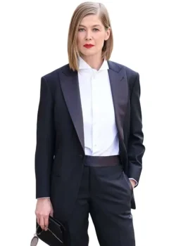Rosamund Pike PFW 2026 Black Blazer