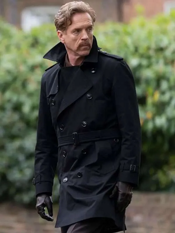 The Runner 2026 Damian Lewis Black Coat