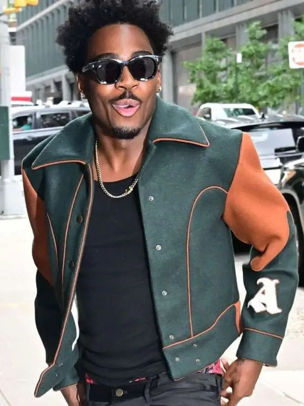 NYC Street Style 2026 Kam Patterson Wool Bomber Jacket
