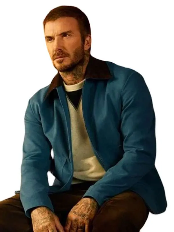 David Beckham 2026 Blue Cotton Jacket