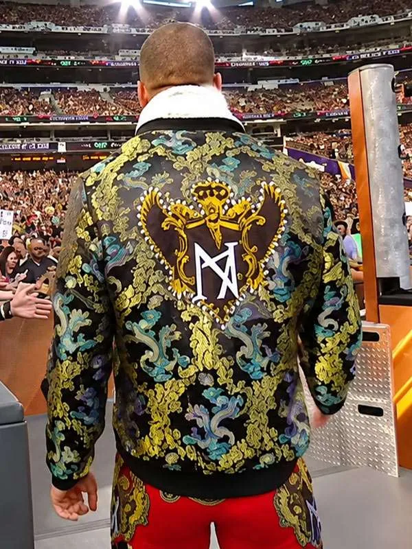 WWE SummerSlam 2026 Nick Aldis Black Floral Bomber Jacket