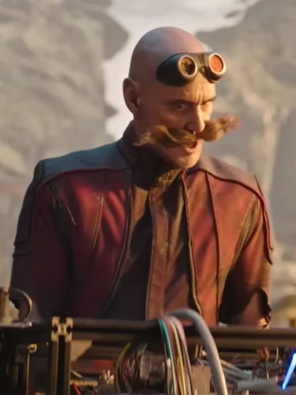 Jim Carrey Movie Sonic The Hedgehog Dr. Robotnik Red Cosplay Costume Jacket