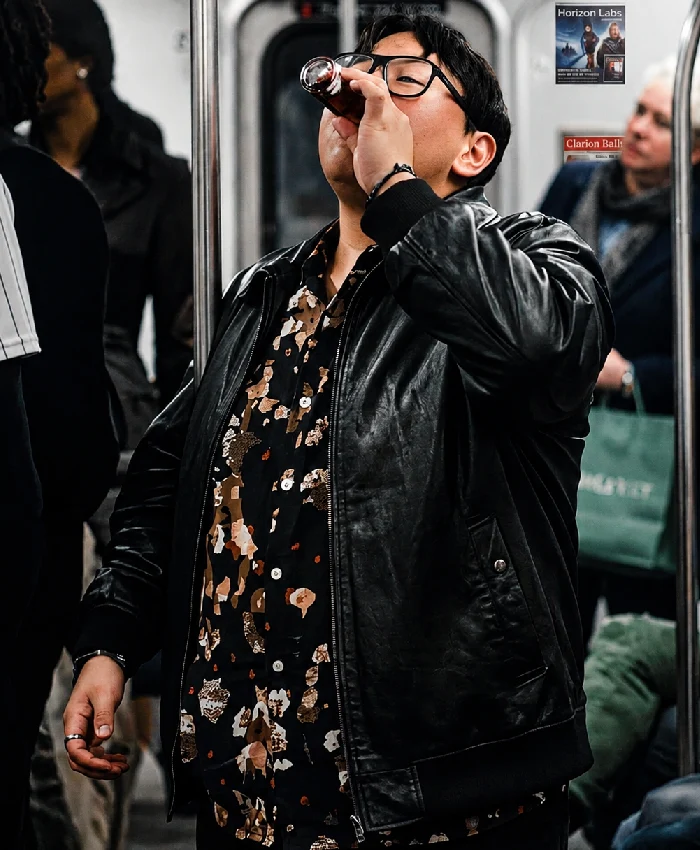 Ned Leeds Spider-Man Brand New Day 2026 Jacob Batalon Black Bomber Leather Jacket