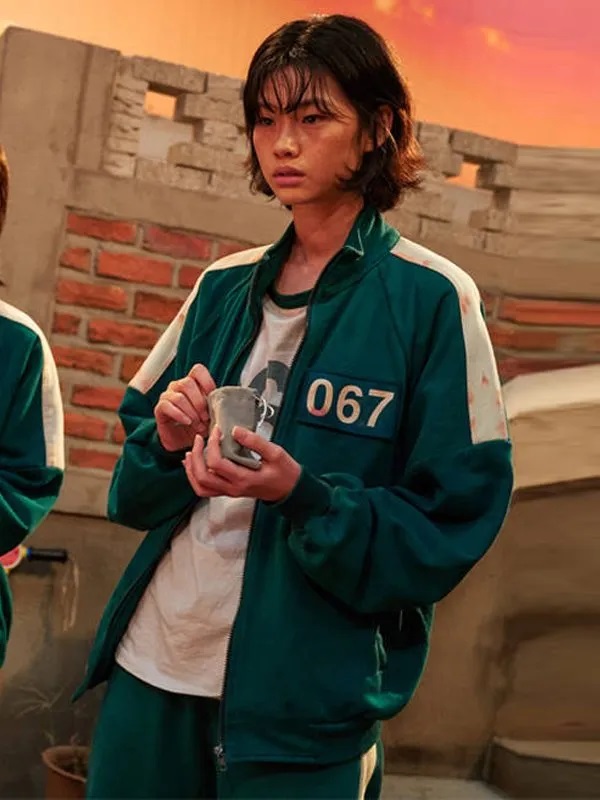 Shop TV Series Squid Game Player Costume Green Tracksuit